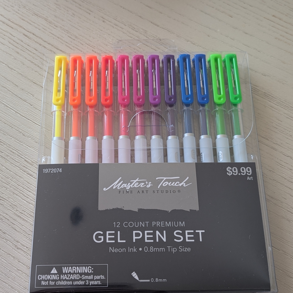 Premium Gel Pen Set Neon Ink For Fine Art